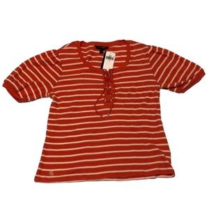 Lauren Ralph Lauren Womens Striped Shirt Size L